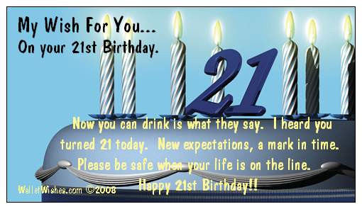 Birthday Wishes For Son Turning 21
 21st Birthday Religious Quotes QuotesGram
