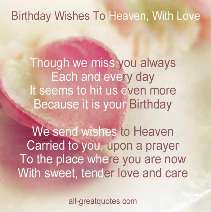 Birthday Wishes To Heaven
 In Loving Memory Husband Quotes QuotesGram