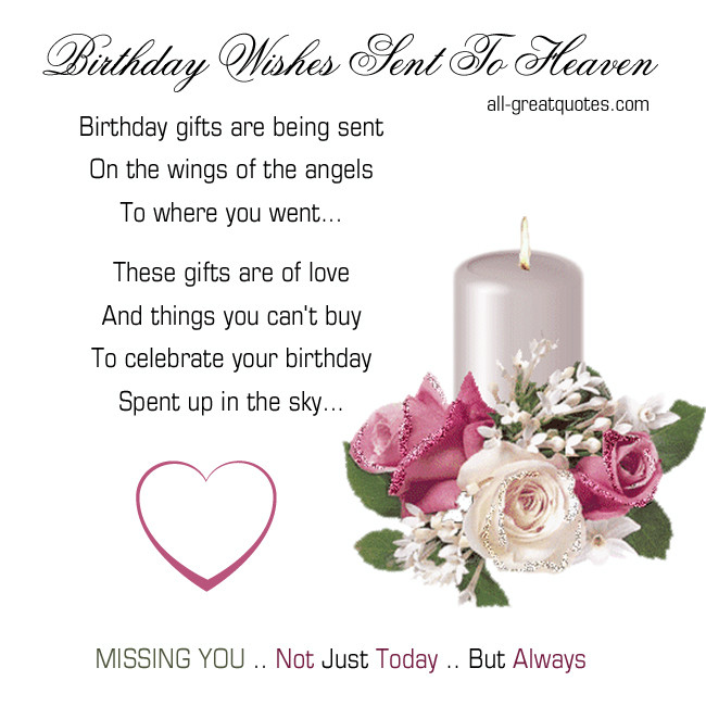 Birthday Wishes To Heaven
 Quotes Birthday Wishes To Heaven QuotesGram