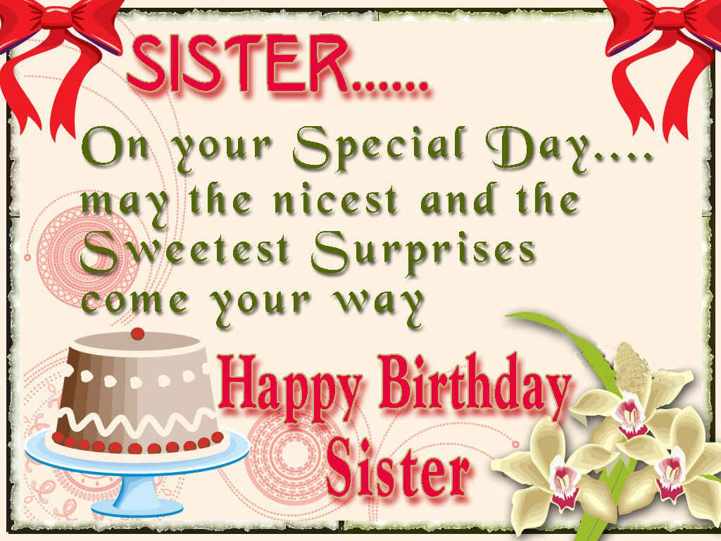 Birthday Wishes To Sister
 happy birthday sister greeting cards hd wishes wallpapers