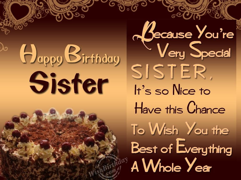Birthday Wishes To Sister
 Happy Birthday wishes messages for Sister