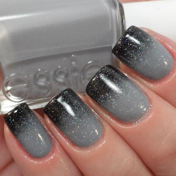 Black And Gray Nail Designs
 Top 100 Breathtaking Ombre Nails