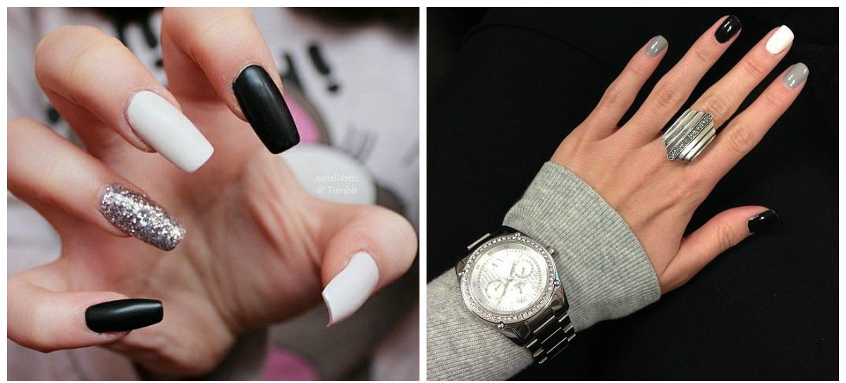 Black And Gray Nail Designs
 White nails 2018 fashionable ideas and trends of white