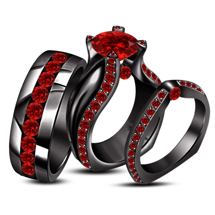 Best 25 Black and Red Wedding Ring Sets - Home, Family, Style and Art Ideas