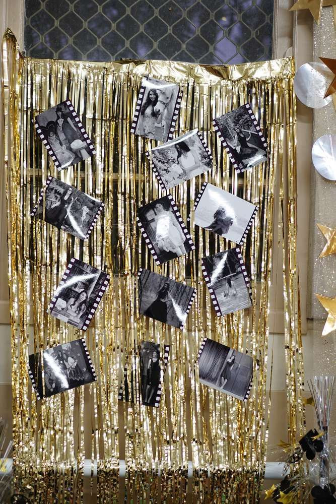 Black And White Birthday Decorations
 Decorate for your next Hollywood themed party with gold