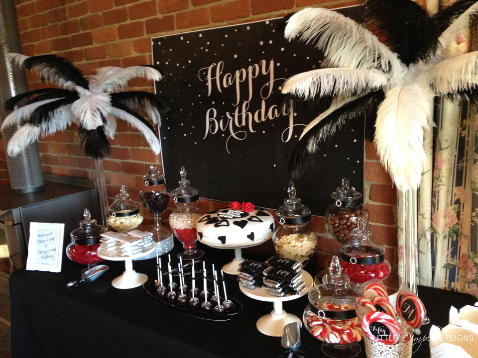 Black And White Birthday Decorations
 Black and White Birthday Backdrop
