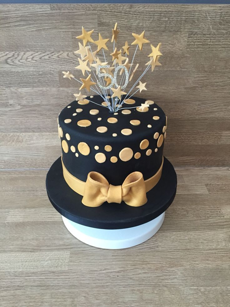 Black Birthday Cake
 Black and gold cake CAKES