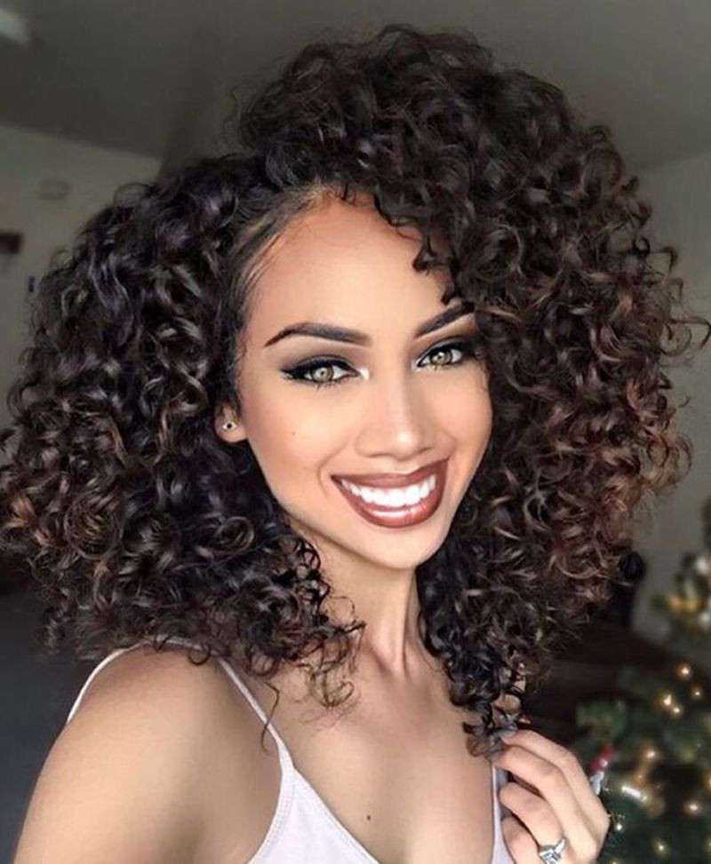 Black Girl Curly Hairstyles
 Cheap Destiny Kinky Afro Curly Wigs Synthetic Lace
