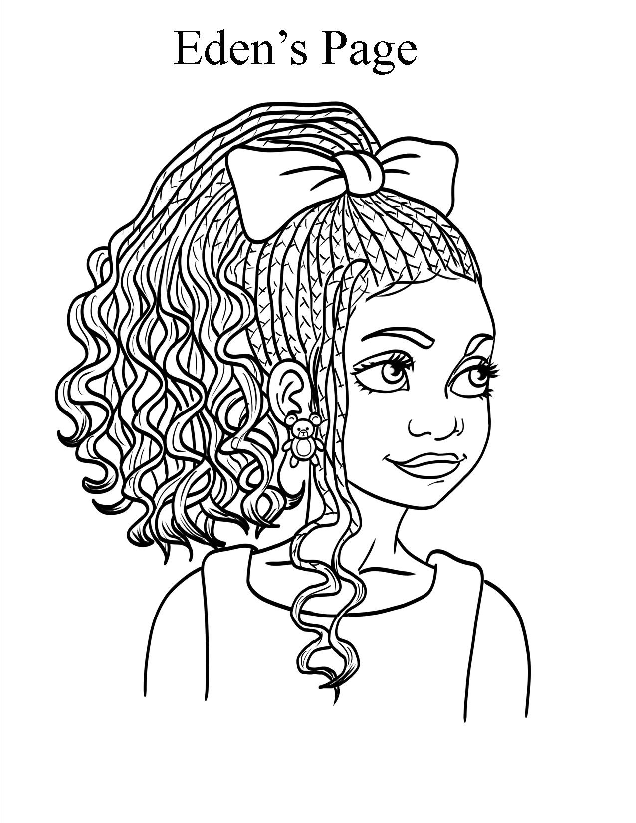 printable black girl coloring pages