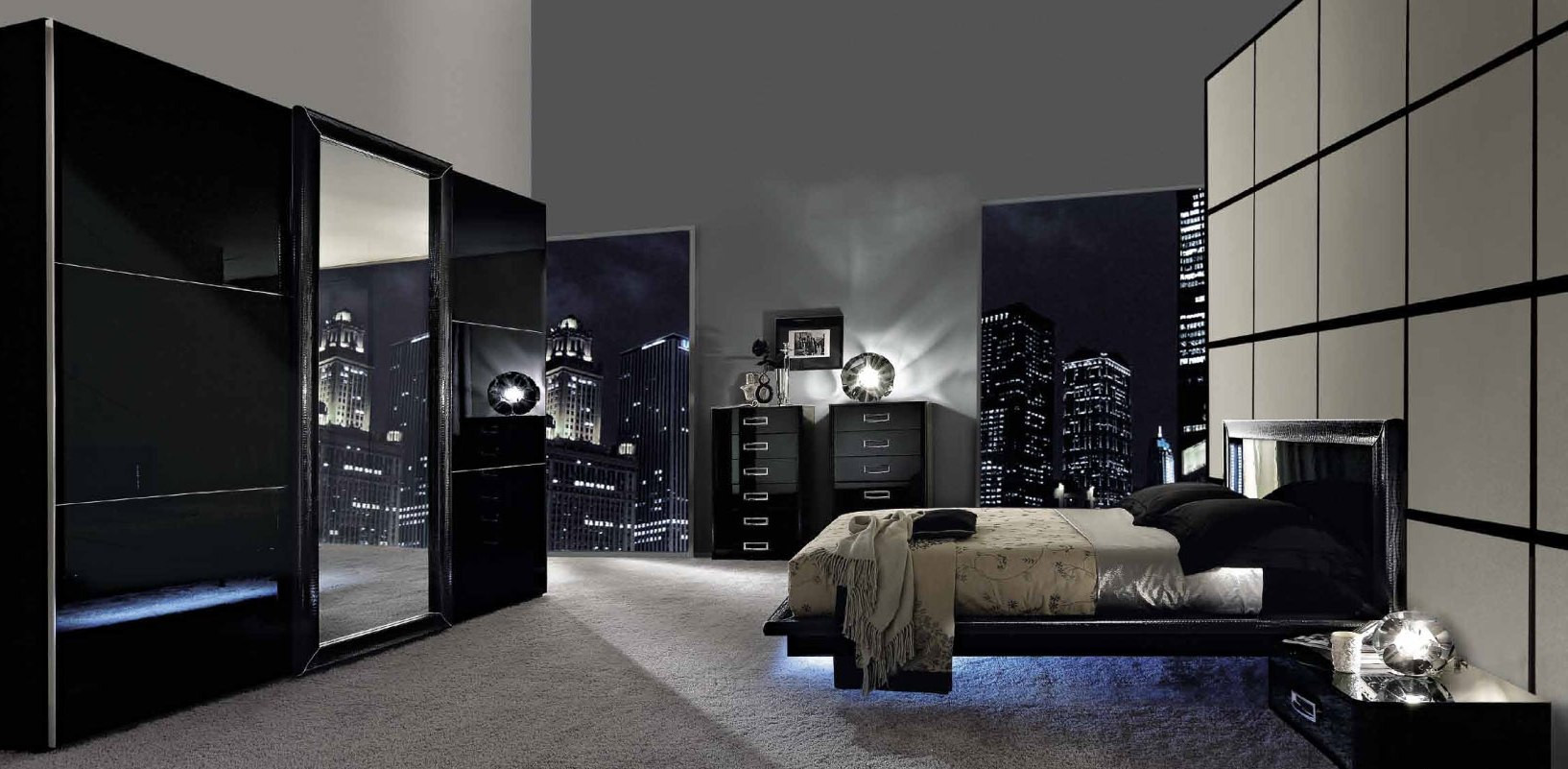 Black Modern Bedroom
 Black Modern Bedroom Raya Contemporary Furniture Ideas
