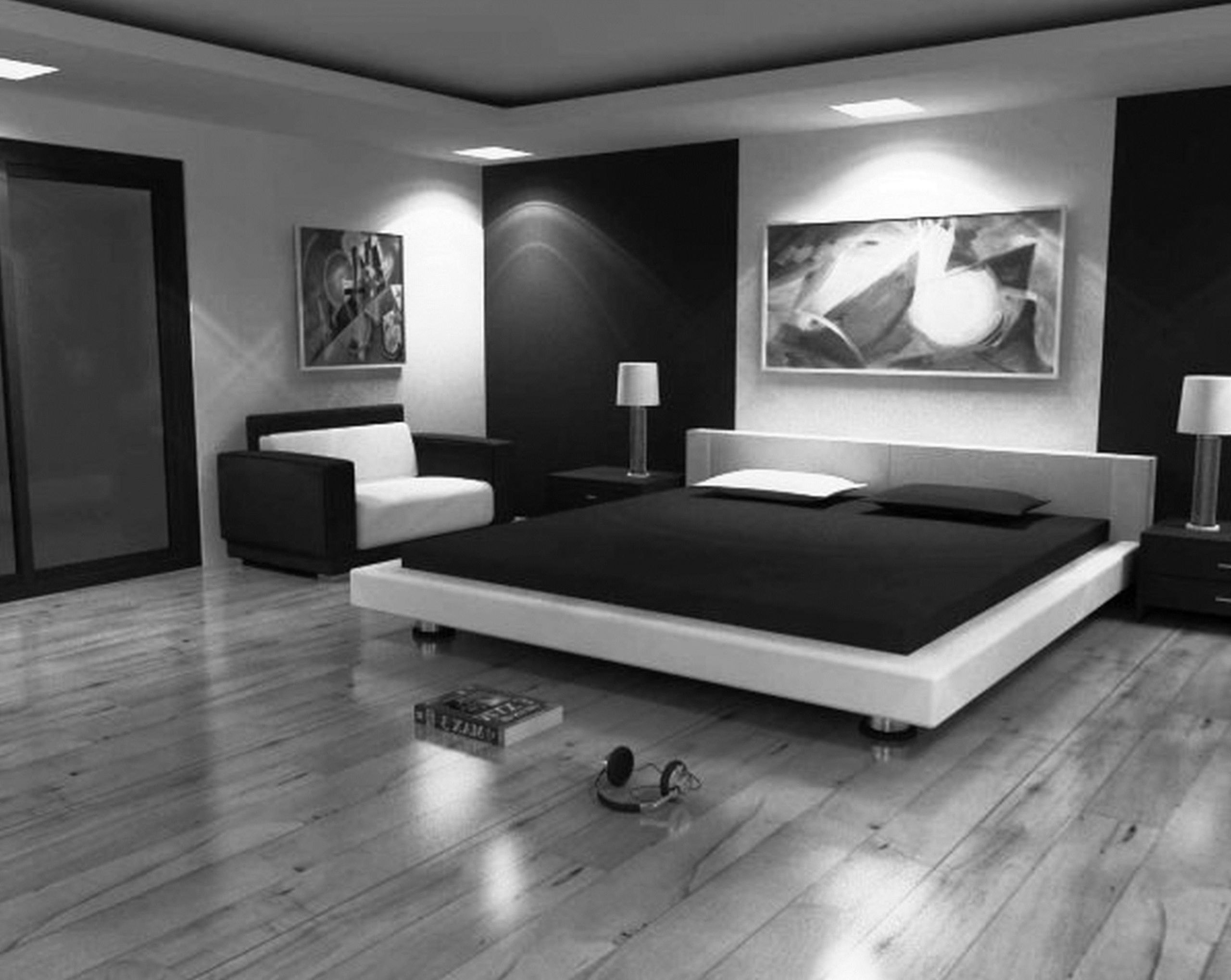 Black Modern Bedroom
 Modern bedroom furniture black and white