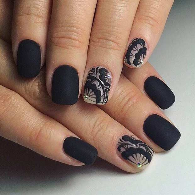 Black Nail Styles
 45 Cool Matte Nail Designs to Copy in 2019