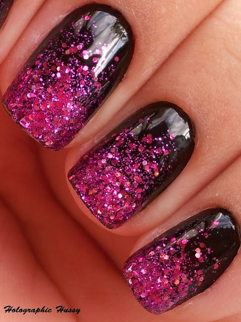 Black Nails With Glitter
 ClawBook 2013 Prom Nails Original and Classy