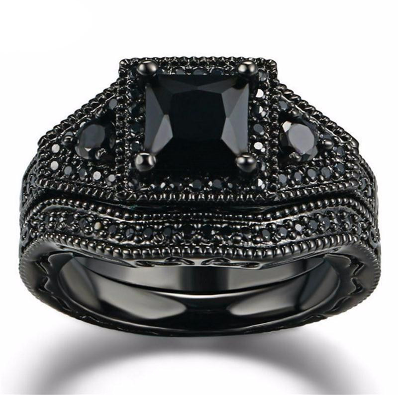 Black Onyx Wedding Ring Sets
 Princess Cut Black yx Wedding Ring Set Gulf Coast Shop