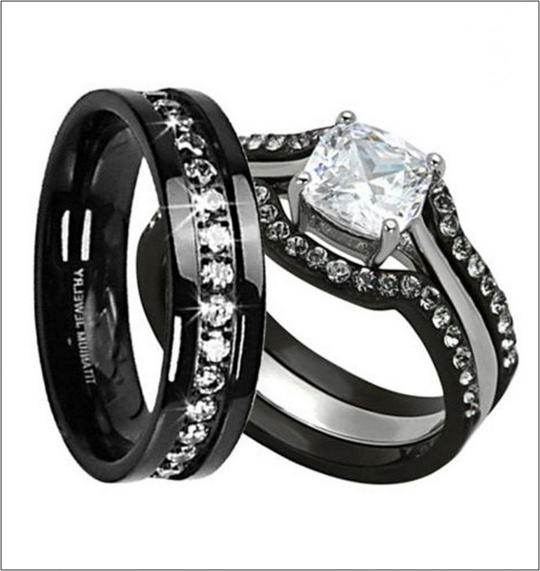 Black Onyx Wedding Ring Sets
 Black yx Wedding Ring Sets Wedding Gallery Vintage
