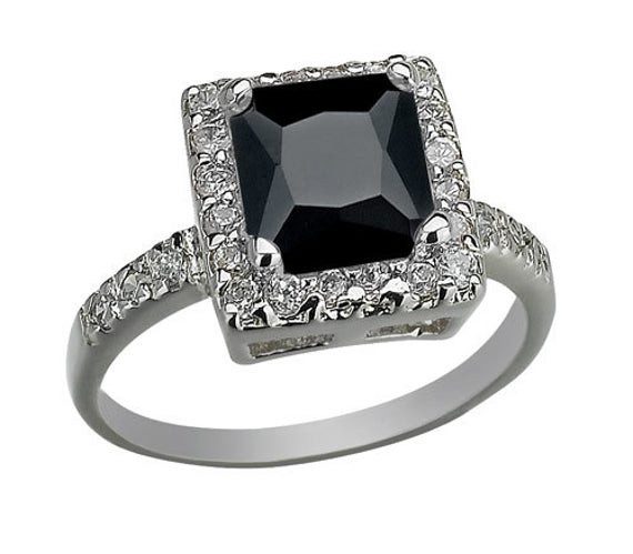 Black Onyx Wedding Ring Sets
 Black onyx cubic zirconia engagement ring anniversary ring
