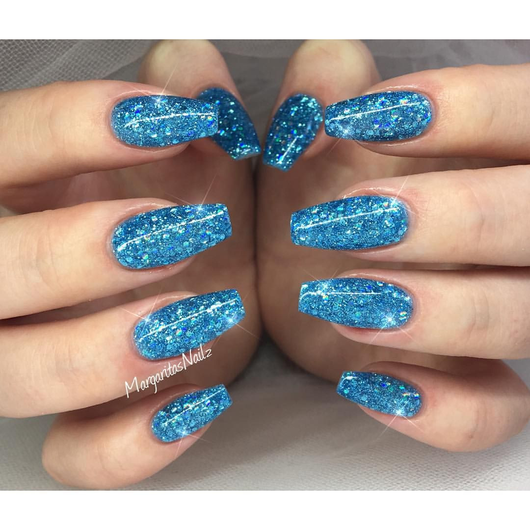 The 25 Best Ideas for Blue and Glitter Nails - Home, Family, Style and ...