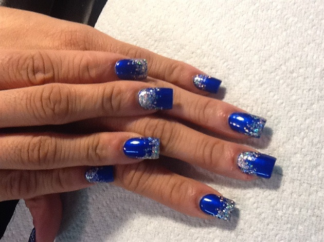 Blue And Silver Nail Designs
 81 Cool Royal Blue Nail Art Design Ideas For Trendy Girls