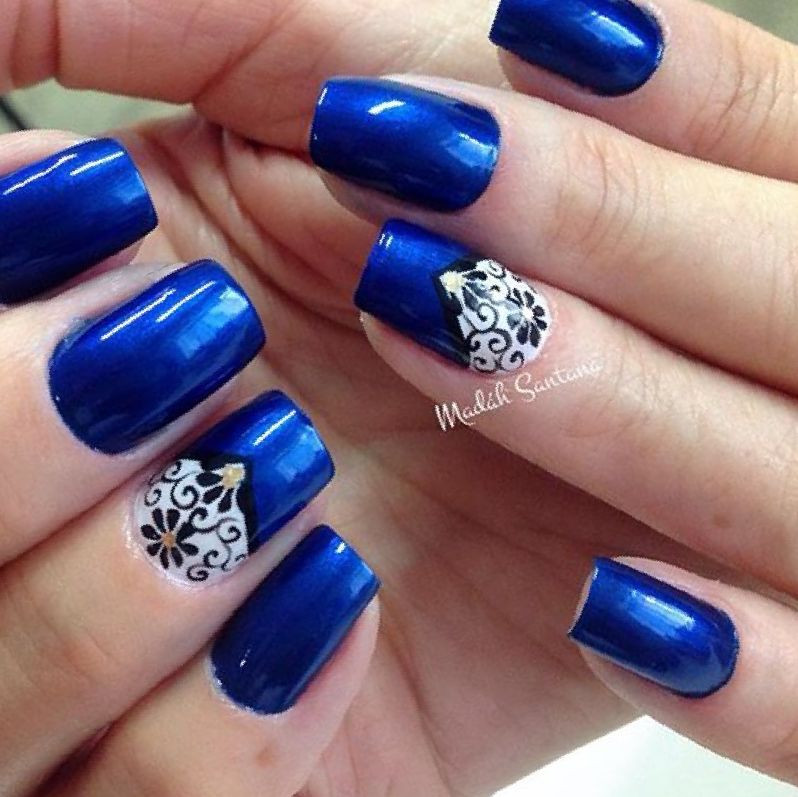 Blue And Silver Nail Designs
 35 Navy Blue And Silver Nail Designs PicsRelevant
