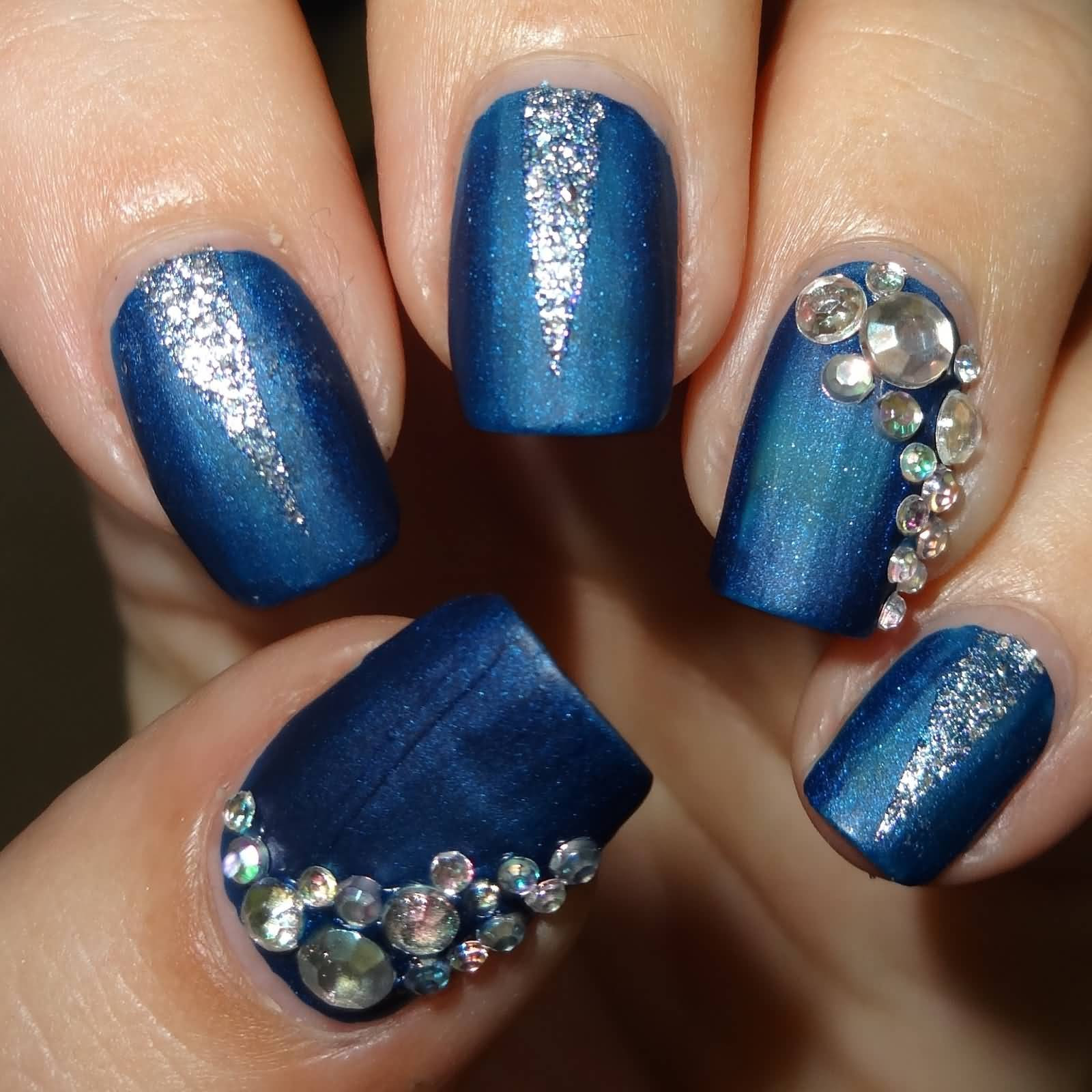 Blue And Silver Nail Designs
 82 Best Blue And Silver Nail Art Design Ideas
