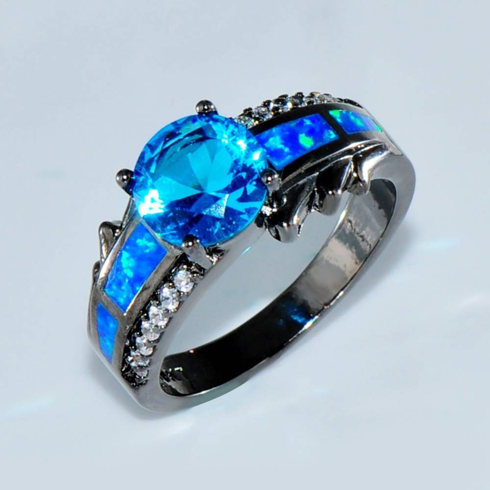 Blue Opal Wedding Rings
 2019 Latest Blue Opal Wedding Rings