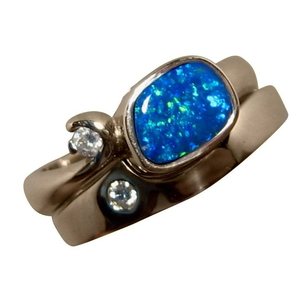 Blue Opal Wedding Rings
 2019 Latest Blue Opal Wedding Rings