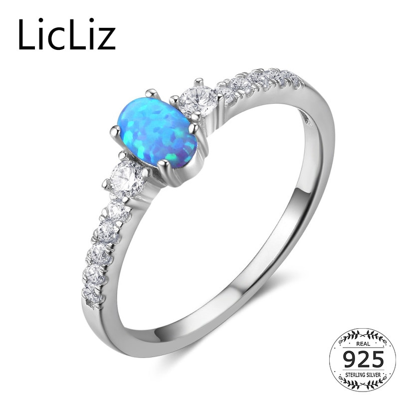 Blue Opal Wedding Rings
 Aliexpress Buy LicLiz 925 Sterling Silver Rings
