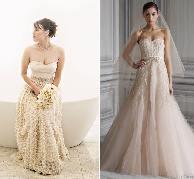 Blush Pink Wedding Gown
 Wedding Dresses with a Touch of Color