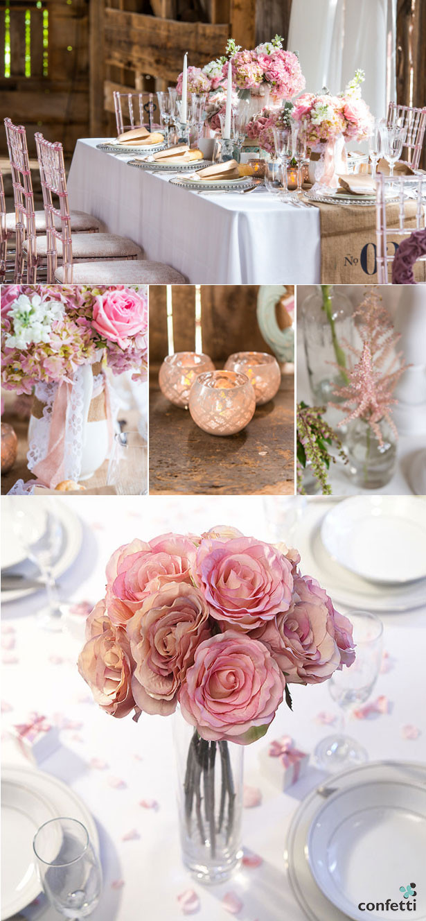 Blush Wedding Decor
 Romantic Blush Pink Wedding Ideas Confetti