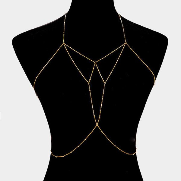 Body Jewelry Bathing Suit
 20" bead bra body chain bikini swimsuit bathing suit