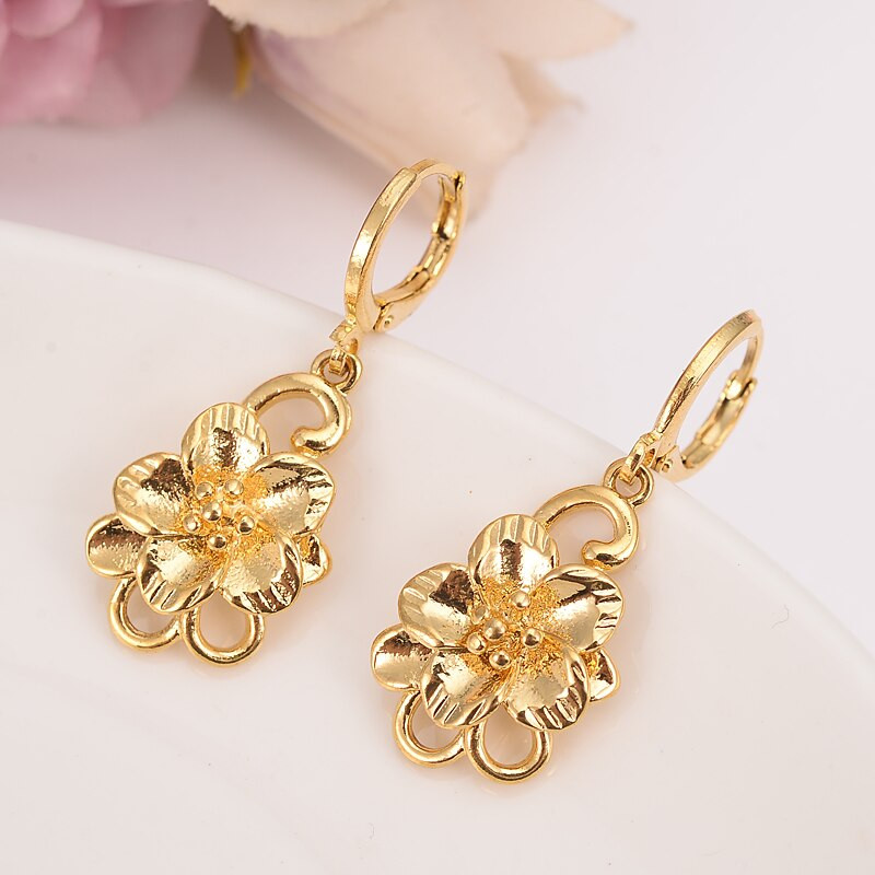 Body Jewelry Earrings
 Earrings For Women Fashion Jewelry Gold Color african Arab