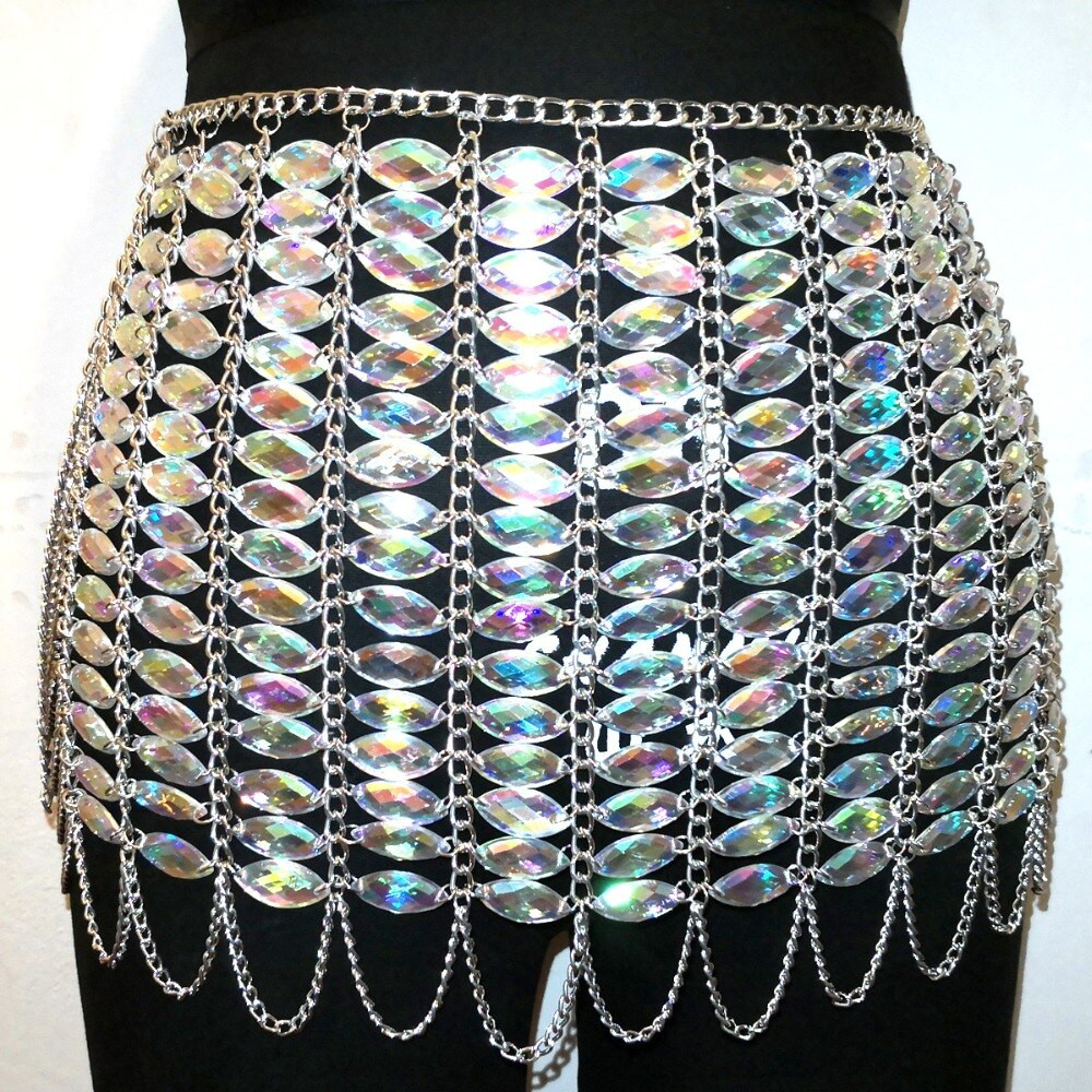 Body Jewelry Fashion
 Chran Acrylic Beads Skirt Body Jewelry Fashion Women Waist