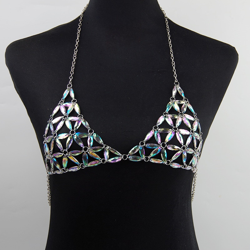 Body Jewelry Fashion
 Aliexpress Buy Colorful Rhinestone body chain women