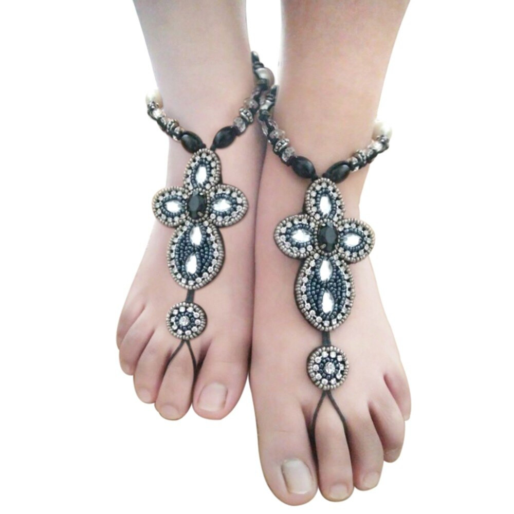 Body Jewelry Foot
 Vintage y Body Jewelry Barefoot Sandals Anklet Beach