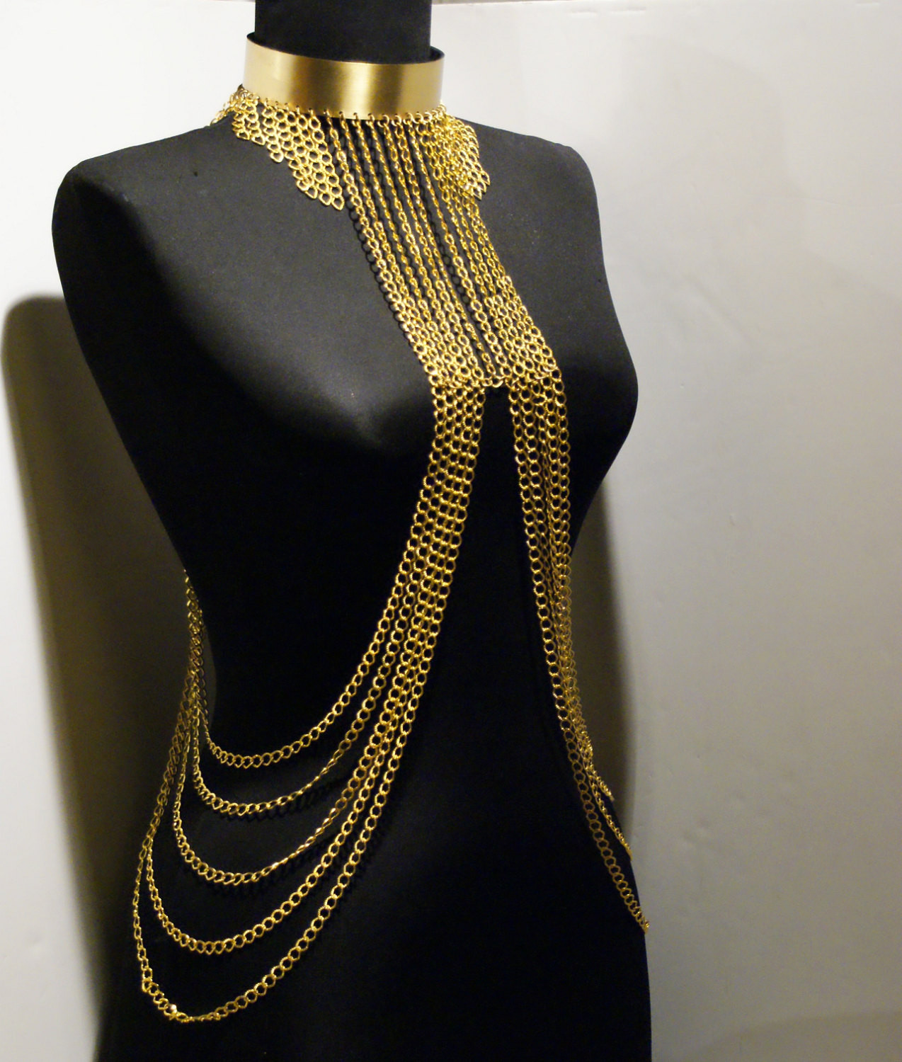 Body Jewelry Necklace
 gold body chain body jewelry chain by BeyhanAkman on Etsy