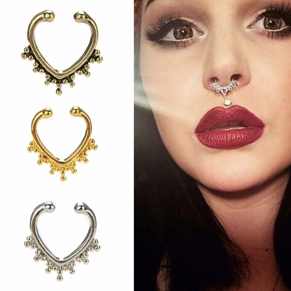 Body Jewelry Nose
 1Pc Gold Silver Bronze Body Jewelry Faux Piercing Nose