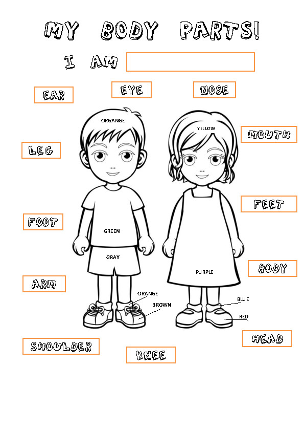Body Parts Coloring Pages For Toddlers
 237 FREE Coloring Pages For Kids