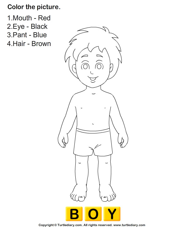 Body Parts Coloring Pages For Toddlers
 Human Body Coloring Pages for Kids Preschool and