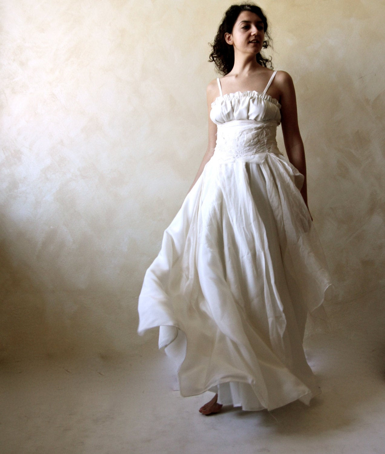 Bohemian Wedding Gown
 Bohemian wedding dress Bridal Gown Celtic wedding dress