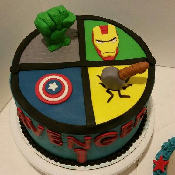 Boise Birthday Party Ideas
 Avengers birthday cake buttercream with fondant accents
