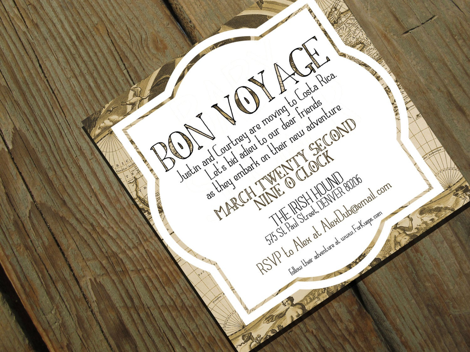 Bon Voyage Retirement Party Ideas
 Bon Voyage Going Away Party Invitation Moving by