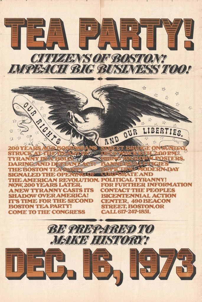 Boston Tea Party Poster Ideas
 Vivid poster announcing the Boston Oil Party of Dec 16