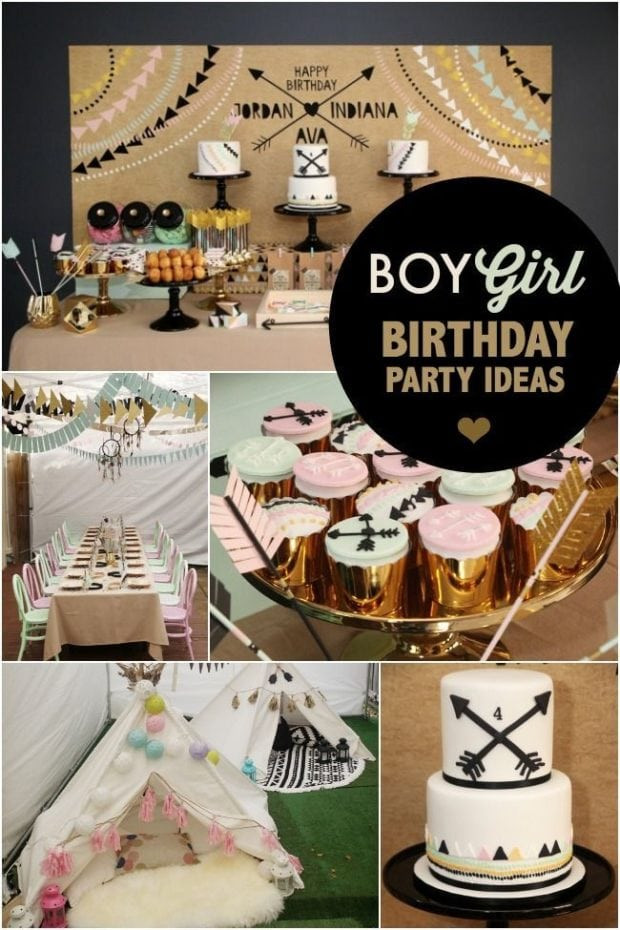 Boy And Girl Birthday Party Themes
 Aztec Inspired Boy Girl Sibling Birthday Party