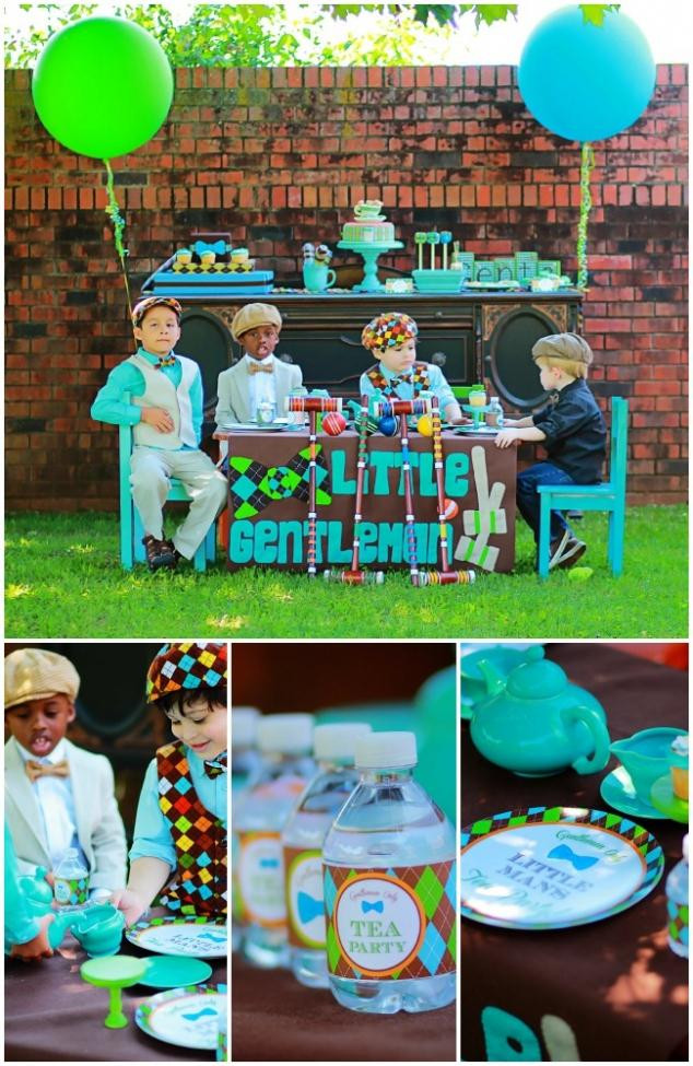 Boy And Girl Birthday Party Themes
 Little Man Boys Tea Party