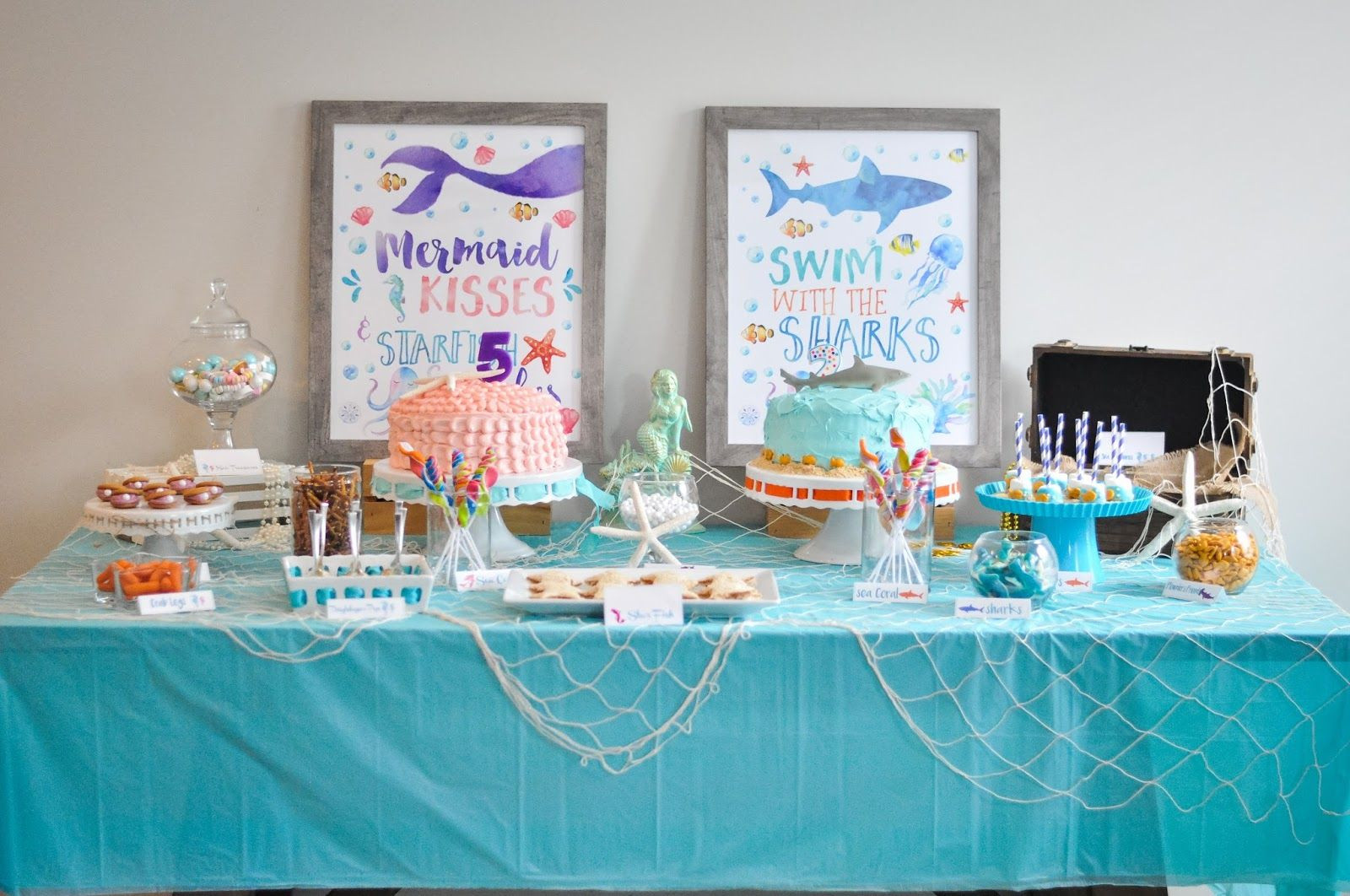 Boy And Girl Birthday Party Themes
 Under the Sea A joint Shark and Mermaid Birthday Party in