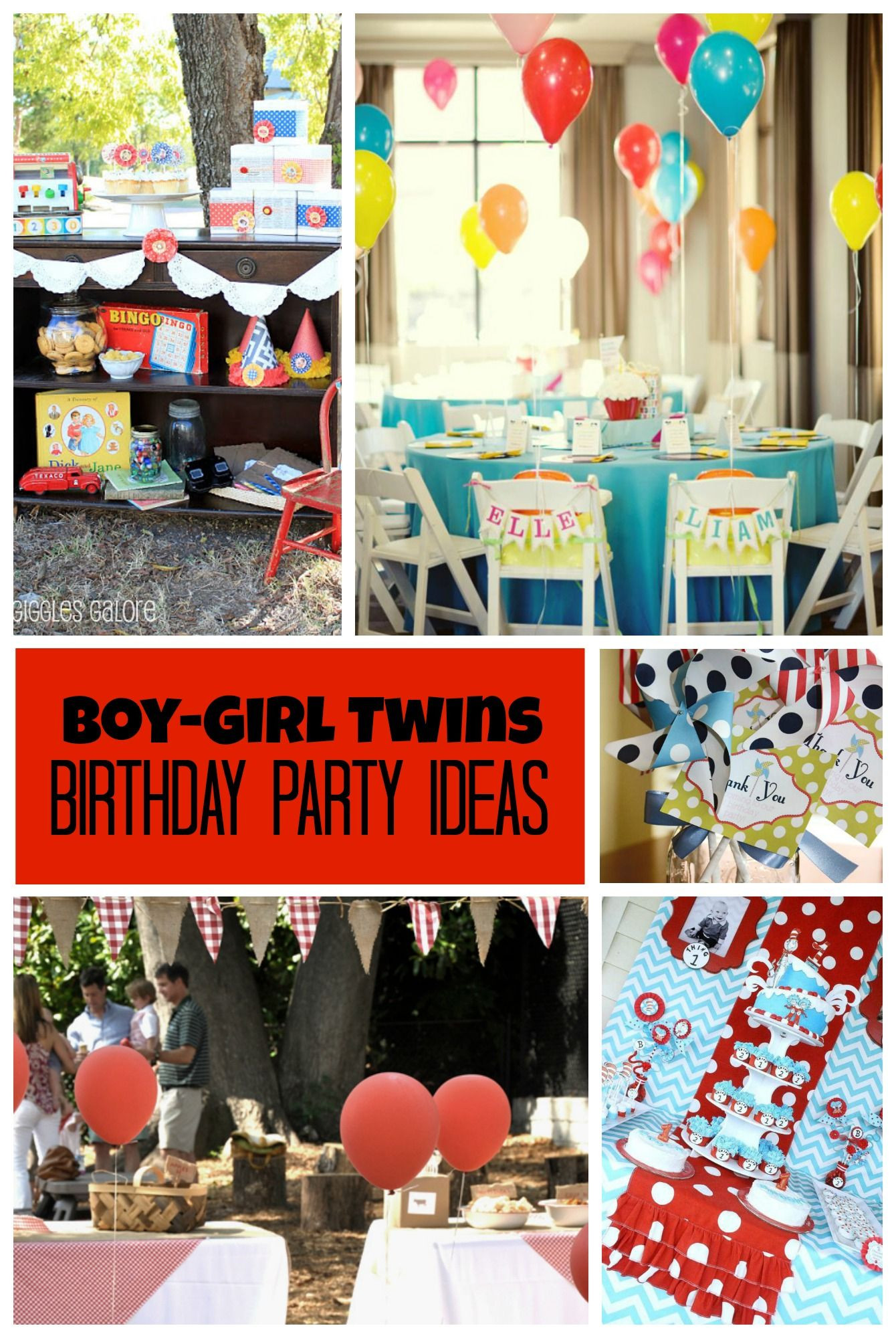 Boys 2Nd Birthday Party Ideas
 Twins Birthday Party Ideas for Boy Girl Twins