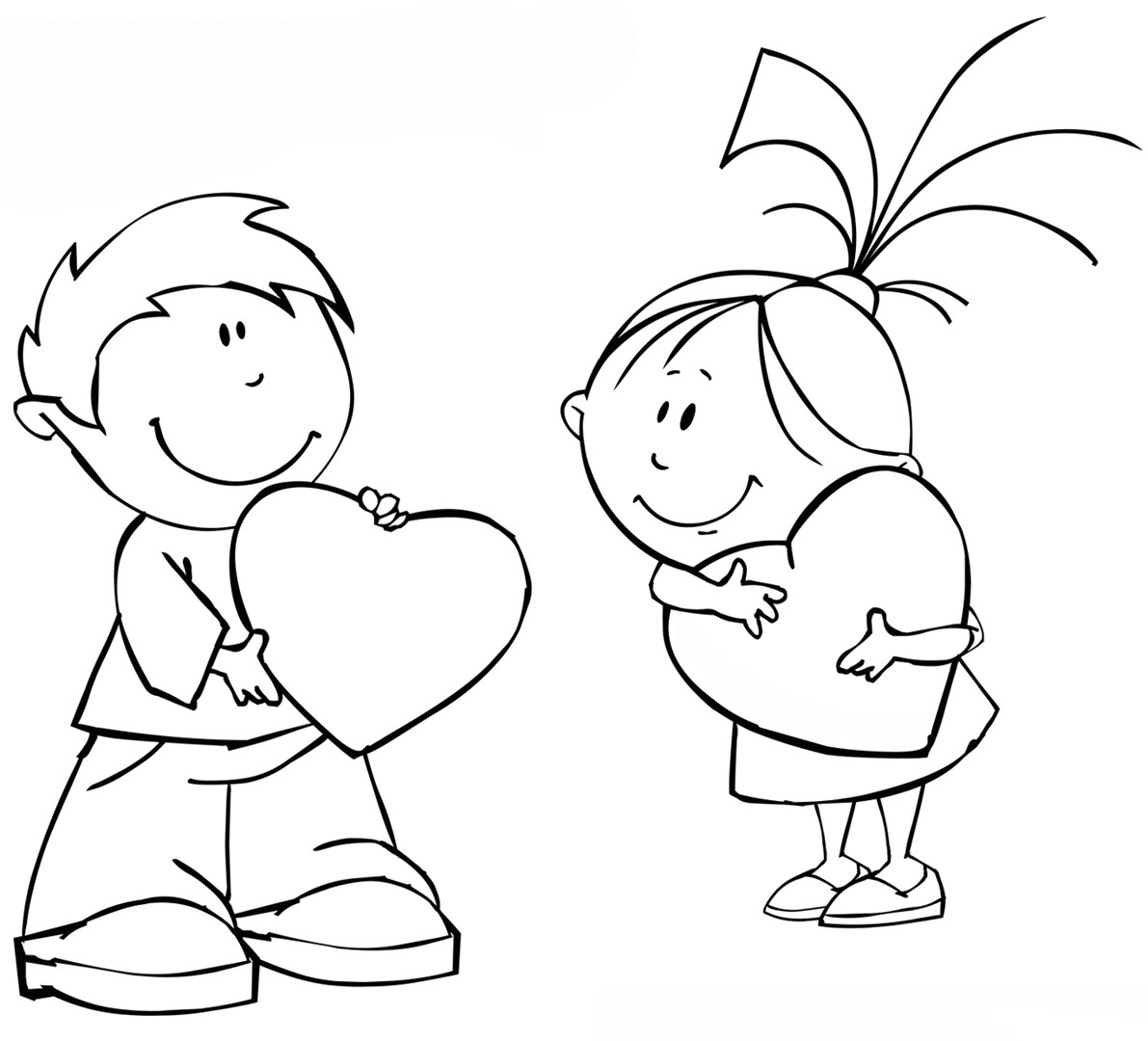 Boys And Girls Coloring Pages
 Girl and boy coloring pages to and print for free