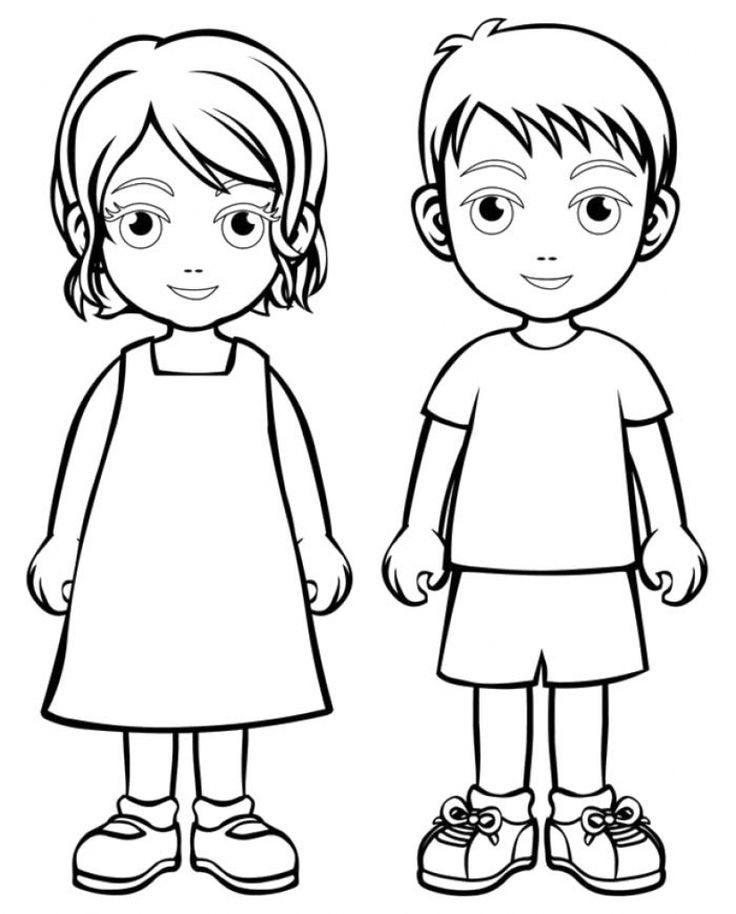 Boys And Girls Coloring Pages
 Boy Girl Coloring Page Boys And Girls Wear Colouring Pages