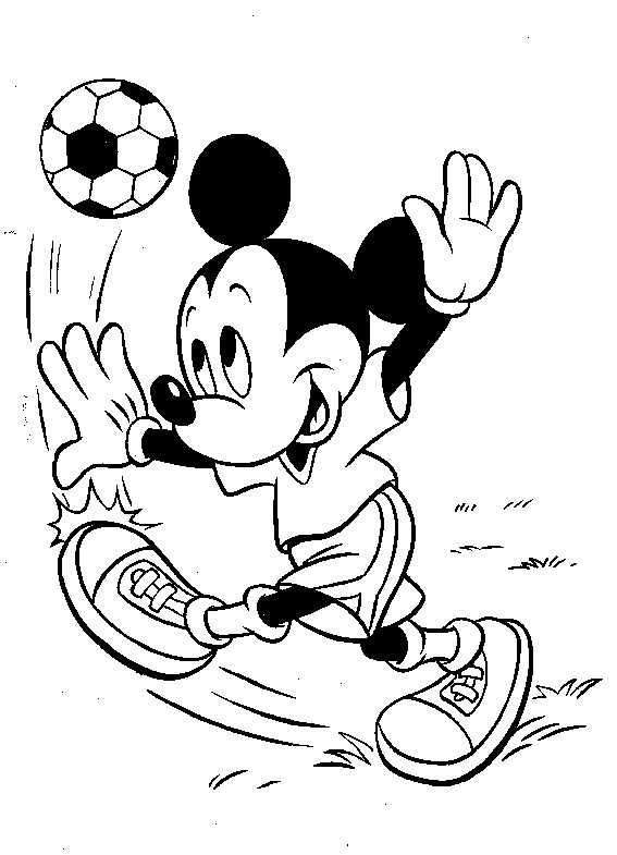 Boys Disney Coloring Pages
 mickey mouse playing football coloring pages for kids