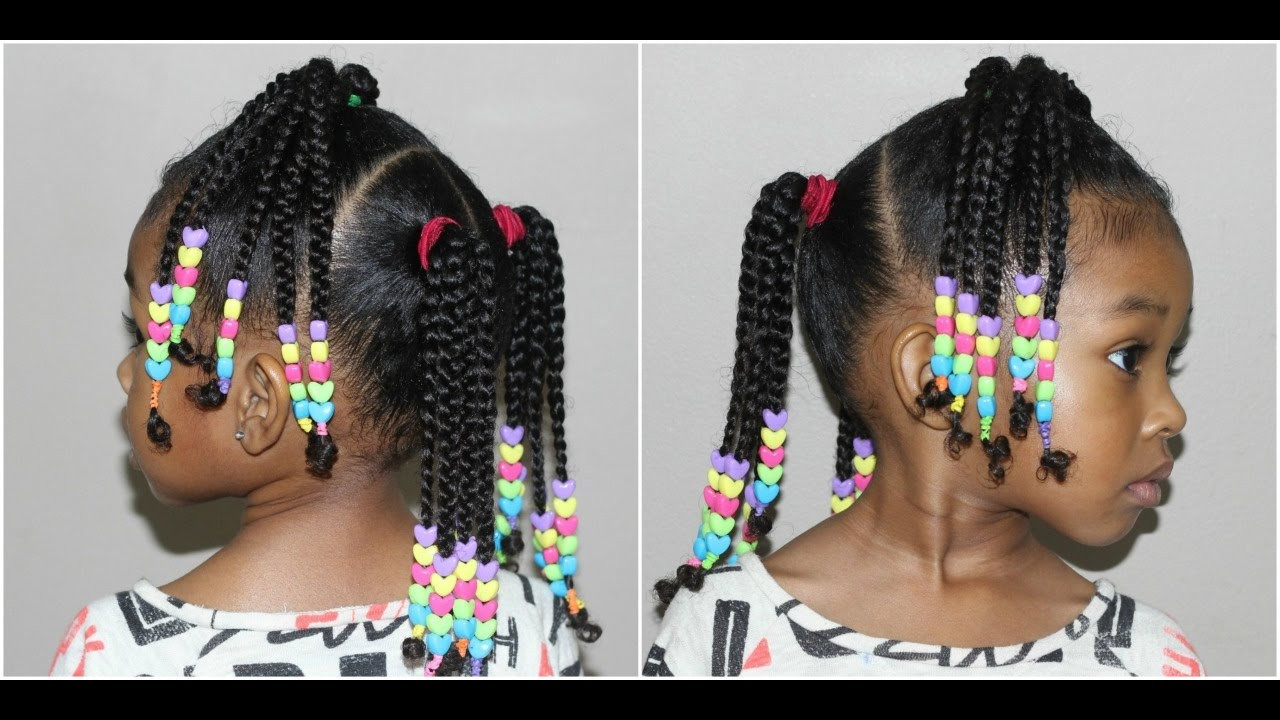 Braided Hairstyles For Kids With Short Hair
 Kids Braided Hairstyle with Beads